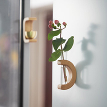 Wooden Refrigerator Hydroponic Plant Vase,Home Wall Decoration, Home Decor - £14.94 GBP+
