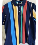 VTG 90s Lands&#39; End Striped Colorblock Polo Shirt Men&#39;s m-l - $43.46 CAD