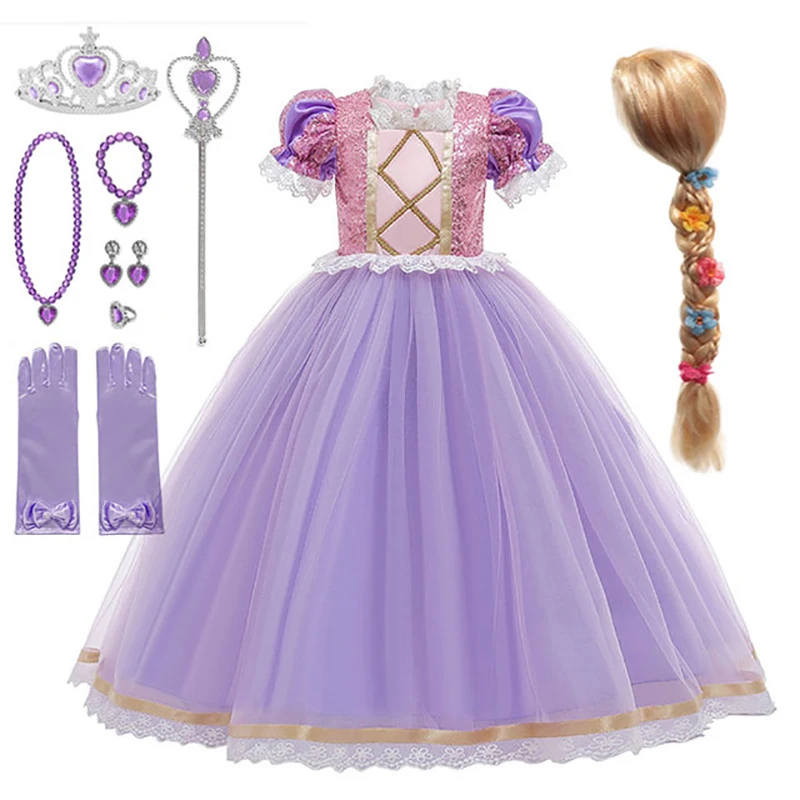 Game Fun Play Toys  Rapunzel Princess Dress for Children Birthday Carnival Hallo - £24.09 GBP