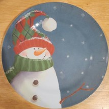 Be Merry Snowman TARGET Salad Luncheon Cookie PLATE Holiday 08 Christmas 11” - £4.74 GBP