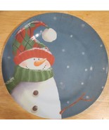 Be Merry Snowman TARGET Salad Luncheon Cookie PLATE Holiday 08 Christmas... - $5.84