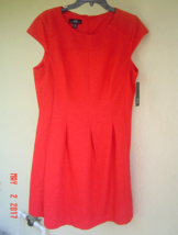 Nwt Agb Red Fit And Flare Career Pleated Dress Size 18 $80 - £34.29 GBP