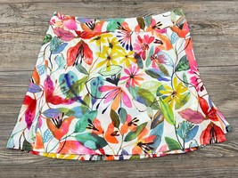 Rip Skirt 100 Wildflower Watercolor Floral Mini Skirt Stretchy Size Medium - £25.63 GBP