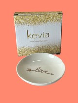 Kevia Style Love Jewelry Dish 4 Inch Ceramic Trinket Plate NIB - £15.81 GBP