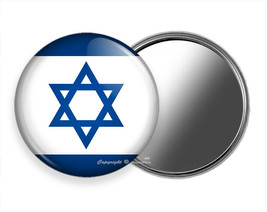 Israeli Symbol Star Of David Israel Flag Hd Pocket Purse Makeup Mirror Gift Idea - £10.98 GBP+
