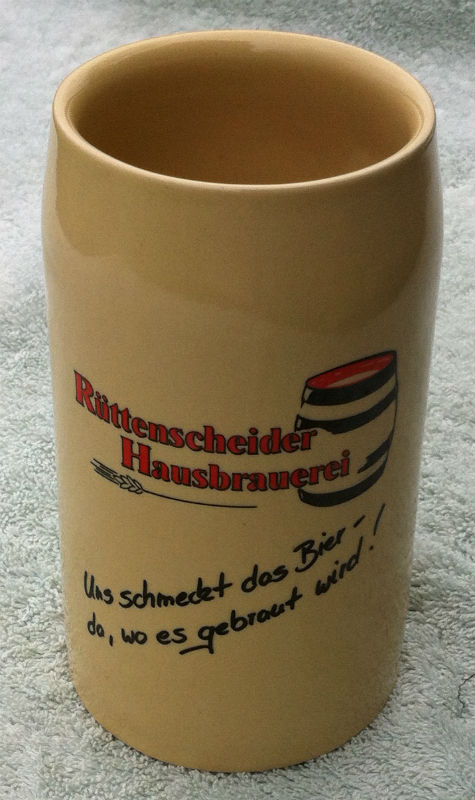 Primary image for Ruttenschneider Hausbrauerei, 1/2 liter beer mug, new