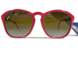 Vintage Cebe Gafas de Sol Rojo Rosa Redondo Monturas con Marrón Lentes 5... - $65.08