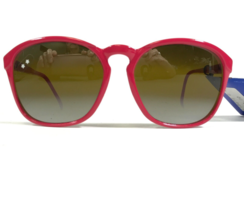 Vintage Cebe Gafas de Sol Rojo Rosa Redondo Monturas con Marrón Lentes 5... - $65.08
