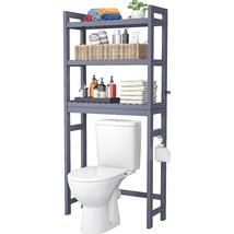 Over The Toilet Storage, Bamboo 3-Tier Over-The-Toilet Space Saver Shelf Organiz - £105.50 GBP