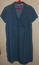 WOMENS / JUNIORS baby and me maternity DISTRESSED BLUE JEAN DRESS   SIZE XL - £19.84 GBP