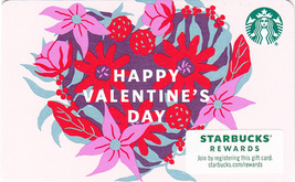 Starbucks 2021 Happy Valentine&#39;s Day Recyclable Gift Card New No Value - £1.56 GBP