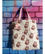 Handmade- Labubu Inspired Lychee Monster Print Tote Bag - $466.41 MXN
