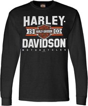 Long Sleeve Crew-Neck Shirt With The Varsity Bands Logo By Harley-Davids... - $51.99