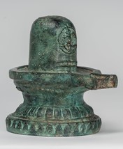 Ancien Indien Style Sud Asie Bronze Shiva Linga / Lingnum &amp; Yoni - 15cm/6 &quot; - £287.51 GBP