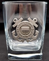 Tumbler with Raised Coast Guard Emblem Old Fashioned Glass Liquor / Whiskey - $6.49
