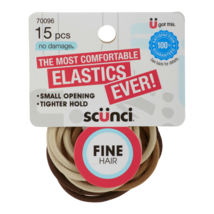 Scunci Elastics Browns Blonde 30 Pieces Fine Hair 2 Packs Small Opening ... - £8.09 GBP