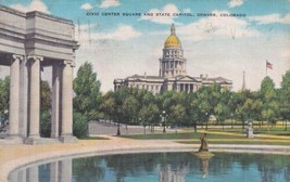 Denver Colorado CO Civic Center State Capitol Postcard C22 - £2.33 GBP