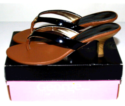NEW GEORGE TM/MC Model: Nicole Brown/Black Heels Sandals US Size 7.5 - £9.74 GBP