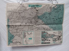 WW2 era NEWSMAP Overseas Edition for Armed Forces Feb 19-1945 Map Inside... - $4.94
