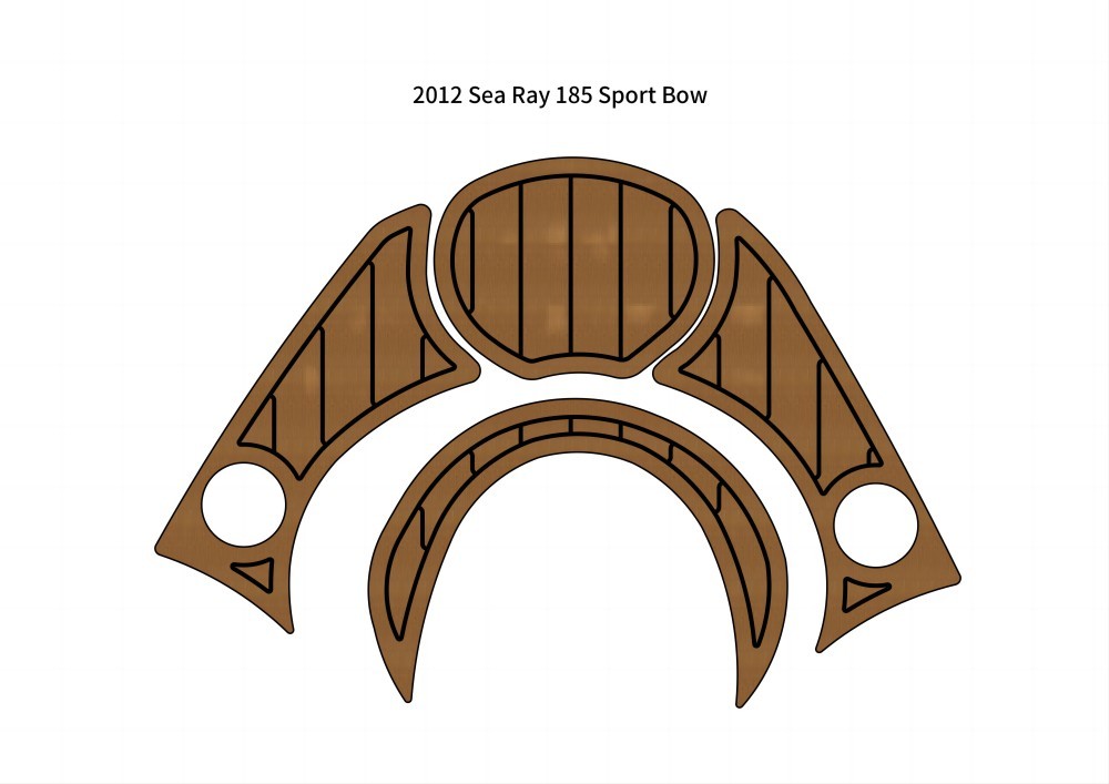 2012 Sea Ray 185 Sport Bow Pad Boat EVA Foam Faux Teak Deck Floor Mat Fl... - $250.00
