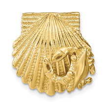 14k Scallop Shell with Crab Slide SL615 - £419.37 GBP