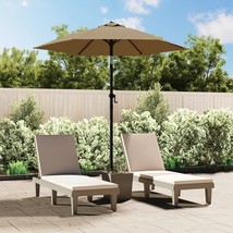 Garden Parasol Taupe and Dark Grey Polyester 78.7 in diameter - $2,150.96 MXN