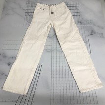 Vintage Get Used Jeans Mens 32x31 White Denim Y2K Straight Leg Slim Fit 90s - $72.66