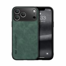 Generic Case for iPhone 17 Air (Color: Green) Magnetic Leather Hard Sili... - $848.87 MXN