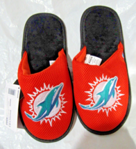 NFL Miami Dolphins Mesh Slide Slippers Striped Sole Size L by FOCO - $28.99