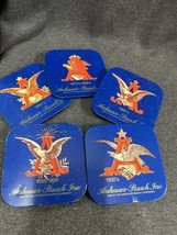 5 Anheiser BUSCH, Inc Beer Coasters with EAGLE Logo - Graphics Years Budweiser - £7.74 GBP