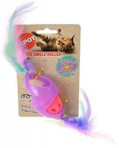 Assorted Color Spot Tie Dye Jingle Roller Cat Toy - £3.11 GBP