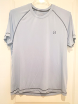 FRONTIER SUPPLY CO Mens Lg Fishing Tshirt Light Blue Casual Top - $23.70