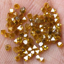 Yellow Golden Lab Grown Crystal Loose Diamond Cvd Fancy Color Lab Diamonds - £8.85 GBP