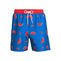 Way To Celebrate Men&#39;s Americana Print Swim Trunks, Blue Size S(28-30) - $17.81