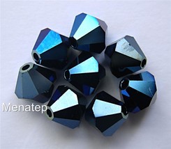 Swarovski 5301 Crystal Beads - 5mm Metallic Blue 2x (5) - $1.15