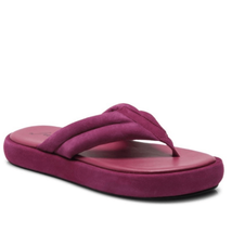 FREE PEOPLE Wonderland Leather Sandal Flip Flop, Size 8, Purple, NWT - £65.82 GBP
