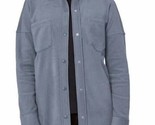 MONDETTA ~ Size LARGE ~ BLUE ~ Fleece ~ Shirt Jacket ~ Snap Button Closure - $29.92