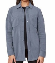 MONDETTA ~ Size LARGE ~ BLUE ~ Fleece ~ Shirt Jacket ~ Snap Button Closure - £23.91 GBP