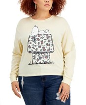 allbrand365 designer Womens Plus Size Leopard-House Snoopy-Graphic T-Shirt - £26.97 GBP