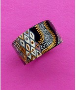 Painted Bangle. Art Bangle. Wood bangle.Gustav Klimt jewelry. Handmade p... - £49.66 GBP