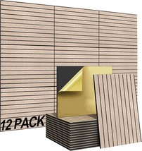 Bubos 12 Pack Acoustic Panels With Self-Adhesive, 16&quot;X 12&quot;X 0.4&quot;Sound, Camel - $85.69