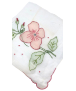 Vtg Handkerchief Hankie Raised Applique Embroidered Floral Romantic Whit... - $20.38 CAD