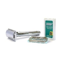 Edwin Jagger De89bl Chrome Plated Double Edge Safety Razor  - £47.88 GBP