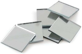 Mirror Tile Squares 1&quot;x1&quot; Square Shape 24 GLASS MIRRORS disco ball repair craft - $24.61