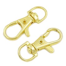 Fujiyuan 50 pcs Swivel Lobster Clasps Metal Findings Clips 7mm Snap lanyard Bags - £12.96 GBP