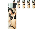 Russian Pin Up Girls D6 Lighters Set of 5 Electronic Refillable Butane  - $15.79