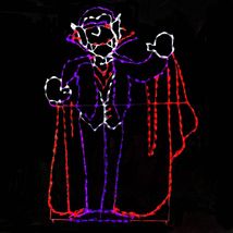 Halloween Scary Dracula Outdoor LED Lighted Decoration Steel Wireframe - £306.33 GBP