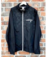 90s FILAS Sport Golf Full Zip Athletic Running Windbreaker Jacket Black ... - £12.15 GBP