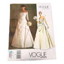 Vogue Pattern V2842 Wedding Dress Off Shoulder or Bandeau  Size 6 8 10 S... - $14.85