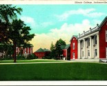 Vtg Postcard Jacksonville Illinois IL - Illinois College Curteich Unposted - $6.20